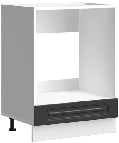 vidaXL Armoire à Four Kalmar Noir Bois d'ingénierie, unité de Four, Armoire de Four de Cuisine, unité de Base de Four, unité de Four de Cuisine