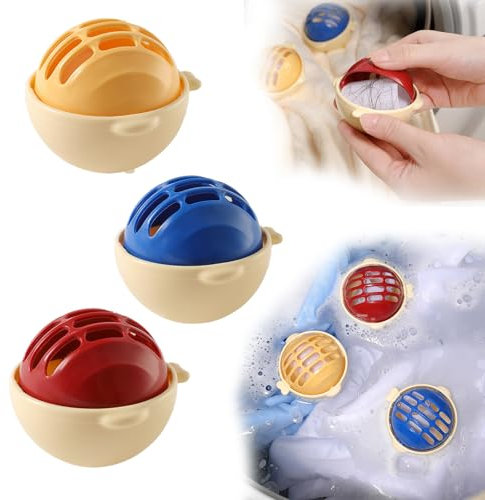 3 Stücke Tierhaarentferner Waschmaschine, Kugelfischform Wiederverwendbar Fusselbälle, Katzenhaarentferner für Entfernt, Tierhaare, Fusseln