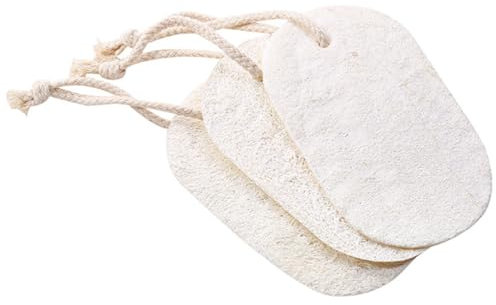Ipetboom 3pcs Natural Loofah Dish Sponges for Kitchen and Bathroom Cleaning Scrubber Pads Gentle Pots and Pans Multipurpose Washing Sponges Lightweight and Easy to Store