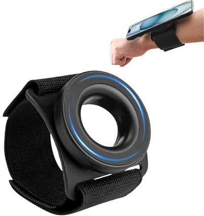 XFSRG Magnétique Brassard pour Smartphone 360° Rotatif et Détachable Brassard Sport pour iPhone 16/15/14 pour la Course à Pied la Randonnée
