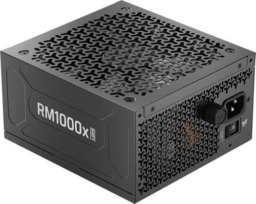 CORSAIR RM1000x Shift (2025) Fuente de Alimentación ATX Totalmente Modular – Interfaz Lateral Modular, 12V-2x6, ATX 3.1 y PCIe 5.1, Condensadores de 105°C, Cybenetics Gold – Negro