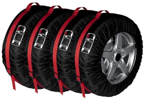 4 pièces/Ensemble Housses de Pneu pour pneus 32 Dia Sac de Pneu Secours étanche à la poussière Housse Roue Secours Pliable avec poignée et Housses Poche, pour Voitures, Sacs, Sac, tir