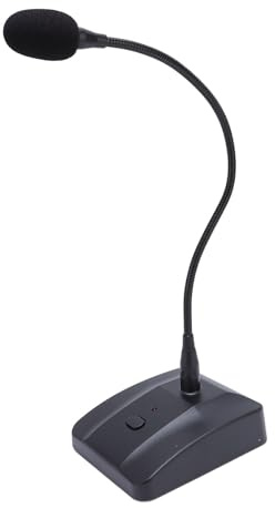 Fabater Microfono a Condensatore a Collo di Cigno, Microfono da Tavolo XLR Cardioide con Parabrezza in Schiuma e Base Stabile, per Conferenze, Riunioni, Videoconferenze, Streaming