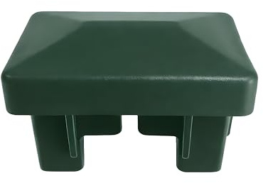 SKIR'CO (2 unidades) Tapas rectangulares de plástico verde 40 x 60 mm, cubiertas rectangulares para postes de valla, color verde musgo RAL 6005