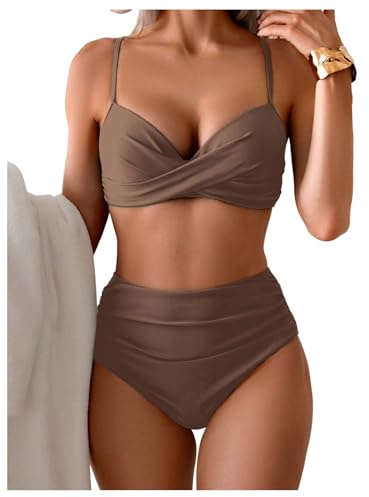 GORGLITTER Women's High Waisted Bikini Set Push Up Bathing Suits
