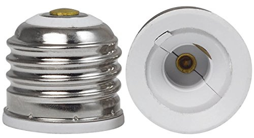 (E26/E27 to E11) - Medium E26/E27 Standard Screw to Mini Candelabra E11 Socket Adapter Converter (3 Pack)