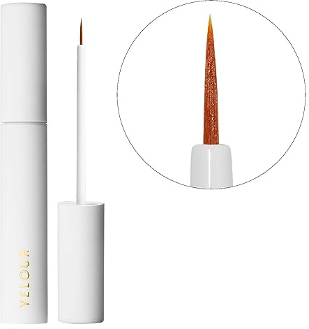 Velour Eyelash Glue - Strong Hold, Dries Clear, Latex-Free, Hypoallergenic Lash Adhesive for False Eyelashes - Precision Brush Applicator