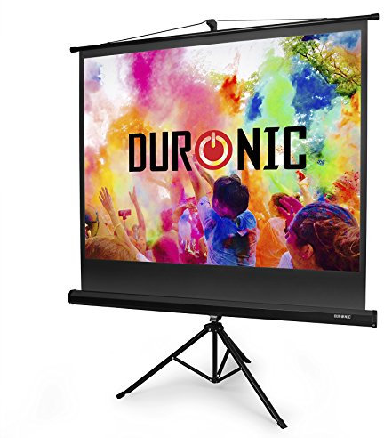 Duronic TPS50 Leinwand | 50 Stativleinwand | Stativ Beamerleinwand mit 102 x 76 cm Fläche im 4:3 Format | Heimkino mit 4K Full HD 3D | Projektorleinwand für Schule und Büro | Präsentationsleinwand