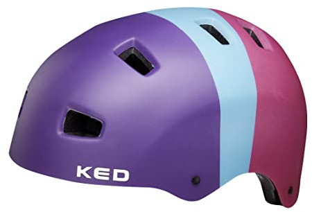 KED Unisex Jugend 5forty Fahrradhelm, 3 Colors Retro Rave, M (54-58cm)