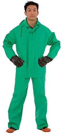 Cordova Unisex 1-pack Apex Fr .45 MM Green PVC/Nylon Scrim/PVC, 2-Piece Acid/Chemical Suit, Green, X-Large US