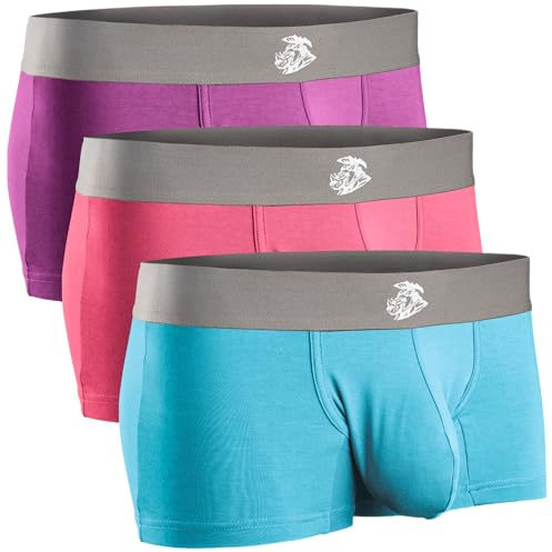 RM Real Men retroshorts för män (3-pack), D-påse, 3-pack, röd, lila, himmelsblå, M
