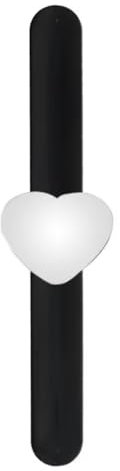 BOBOZHONG Magnetic Wrist Strap Herzform,Magnetisches Silikon-Armband,1PCS Armnadelkissen magnetisch,Magnetisches NäHnadelkissen,für DIY-Stickerei-Haarspangen(Schwarz)