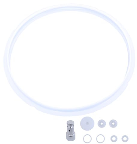 Set of 9 Quart Pressure Cooker Silicone Sealing Ring Rubber Gasket + Universal Replacement Floater and Sealer For Power Pressure Cookers Kit (8 Quart Pressure Cooker)