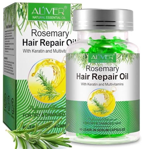 P-Beauty Bio Rosmarinöl für Haare mit Biotin & Keratin - 40 Stück für äußere Anwendung, Haaröl für Haarwachstum & Kopfhautpflege - gegen Haarausfall - Haarpflege mit Rosmarin