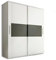 HOGAR24 ES - Armario 2 Puertas Correderas, Armario Dormitorio, Diseño Moderno, Color Blanco-Grafito, Medidas: 180 cm x 207,6 cm x 55 cm