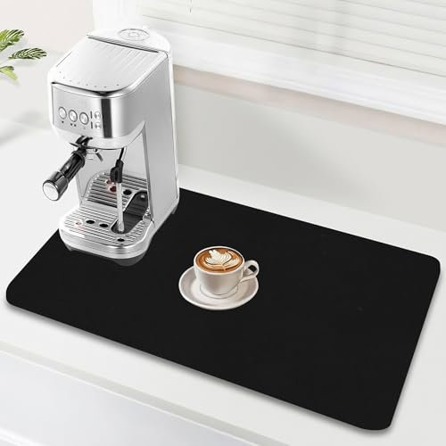 Tapis Absorbant Vaisselle Tapis Egouttoir Vaisselle Absorbant Tapis Machine a Cafe Tapis AntidéRapant Pour Bar à Café Tapis de DéVersement Convient aux Machines à Café et aux Cuisines (40*50cm)