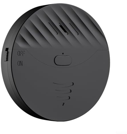 Détecteur d'alarme de bris de verre WiFi avec fonctions de détection de son et de vibration à décibels élevés (noir)