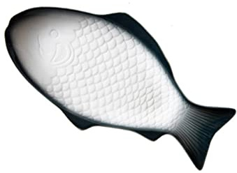 Didiseaon Piatto Decorativo a Forma di Pesce in Ceramica Verde