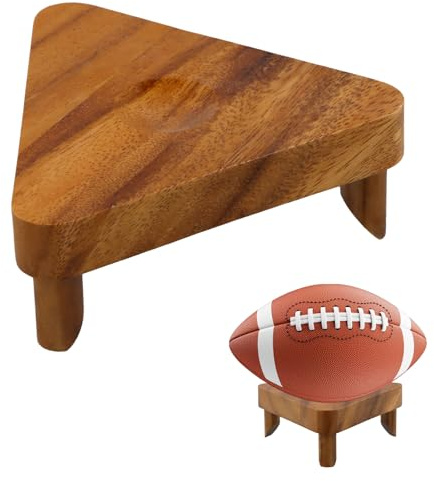 Porta Pallone Calcio, Supporto per Esposizione in Legno, Elegante Porta Pallone, Espositore per Pallones da Calcio, Scaffale per Conservazione Palloni Versatile per Pallavolo, Rugby, Basket, Golf