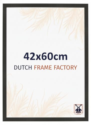Dutch Frame Factory - Cornice 42x60 cm - Nero Opaco - Cornice per foto in MDF con vetro plastico Antiriflesso - Cornice portafoto 42x60 cm - Benno