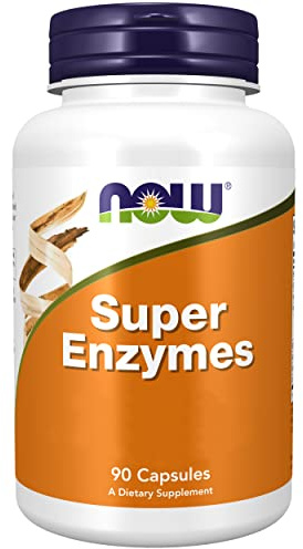 Now Foods, Super Enzyme, 90 Capsules, Testé en Laboratoire, Hautement Dosé, Sans Gluten, Sans Soja, Sans OGM
