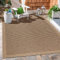 Carpetsale24 In- & Outdoor Teppich Wetterfest 80 x 250 cm Läufer Jute Optik Natur - Teppich Waschbar, Wasserfest, Pflegeleicht, Flachgewebe - Ideal für Balkon, Garten, Terrasse und als Küchenläufer