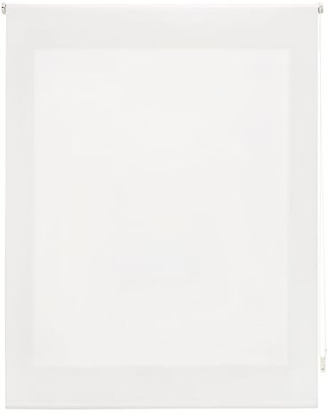 DECORBLIND Persiana enrollable translúcida lisa Dimensiones de la persiana: 80 x 175 x 175 cm (ancho x largo), color liso, 77 x 170 cm, translúcido, blanco roto, fácil instalación en pared o techo