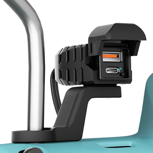 Pruojhw USB-port för motorcykel, USB-laddningsport för motorcykel, motorcykeltillbehör, snabbladdning vattentät USB-port, motorcykelutrustning, motorcykel USB med hårt skydd för hem, kontor