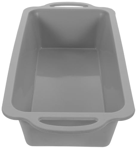 SHINEOFI Stampo per Plumcake in Silicone Antiaderente da Forno con Telaio Metallico Rinforzato e Manici Laterali Robusti Teglia per Pane Flessibile Resistente al Calore per Cucina