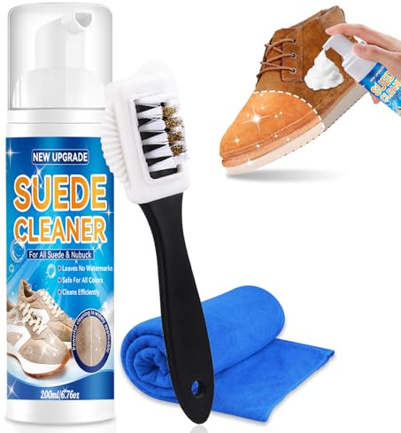 Vigorder Limpiador Ante 200ml con Cepillo y Toalla para Nobuk y Zapatos
