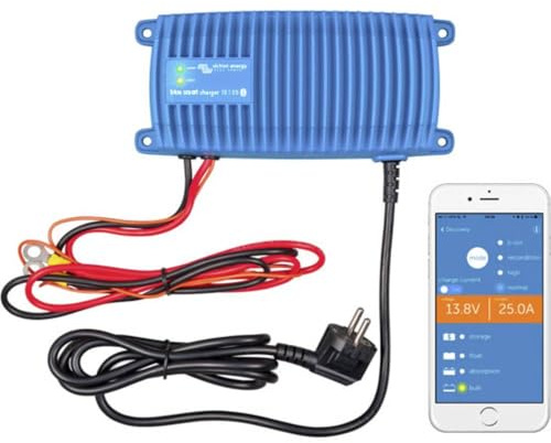 Victron Energy Blå Smart IP67 24-Volt 12 amp 230 V batteriladdare Bluetooth (CEE 7/7)