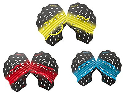 Speedo Unisex Swim Training Preflex Paddles,Yellow,Large