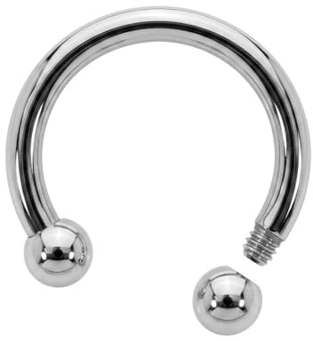 365 Sleepers (1,0mm 8mm) Chirurgenstahl Hufeisen Circular Barbell Septum Tragus Helix Nasenpiercing-Ring Ohrring Piercing