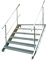 Stahltreppe Industrietreppe Aussentreppe Treppe 6 Stufen-Breite 120cm Variable Geschosshöhe 90-120cm vezinkt mit beidseitigem Geländer