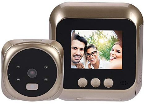 Visionneuse de porte 2.4 pouces HD écran d'affichage maison intelligente sonnette caméra de sécurité visionneuse de porte électronique pour système de Surveillance à domicile