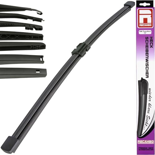 Recambo Heckscheibenwischer passend für Seat Tarraco | Typ KN2 | BJ ab 2018> I Flachbalkenwischer für klare streifenfreie Sicht I Scheibenwischer hinten schnell montiert dank Adapter I Maße 375mm