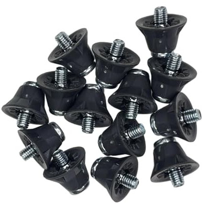 Sharplace 14 Stück Schraubstollen für Fussballschuhe, Fußballschuh-Spikes, zum Einschrauben, M5 Ersatzspikes-Spikes für Fußballschuhe, Grauschwarz