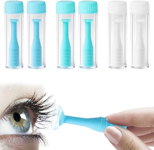 6stück Kontaktlinsen Sauger,Kontaktlinsen Einsetzhilfe,Kontaktlinsen Entferner,Kontaktlinsen Entferner Weiche Linsen,Silikon Kontaktlinsen Entferner,Kontaktlinsen Sauger Weiche Linsen Für Harte Linsen