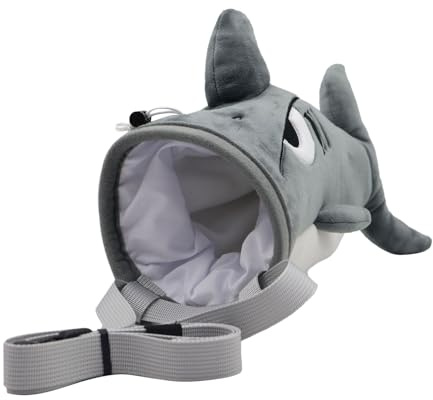Borsa per gesso da arrampicata a forma di squalo, borsa di peluche per gessetti, borsa per gessetti per bouldering con squalo, con coulisse per arrampicata su roccia, magnesio, arrampicata su roccia