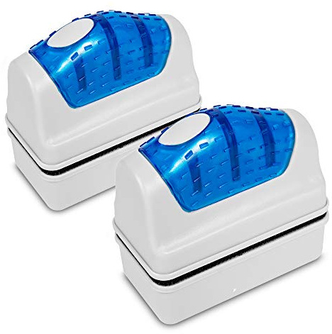 DaToo Aquarium Cleaner Fish Tank Glass Cleaner Algae Scraper Magnetic Scrubber Algae Clean Brush, 2 Pcs, 1 Yr Warranty