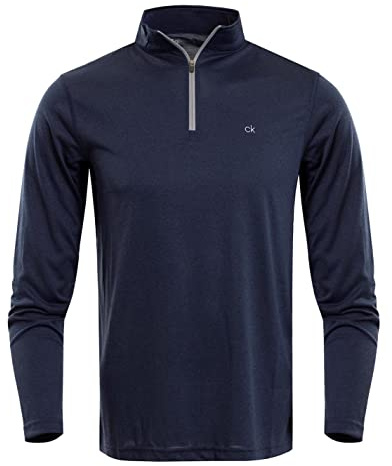 Calvin Klein Golf Hombre Harlem 1/4 Zip Pullover - Navy Marl - XL