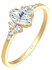 Elli Femme Argent Bague solitaire de fiançailles