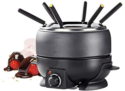 Ex-Pro 2.3L Electric Fondue Set with 6 Forks and Adjustable Temperature