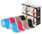 Mobiclinic®, 4er Pack Kinesiotape, Mobitape, 5cm x 5m, Kinesiologische Therapie, Tape Sport, Muskelstraffend, Hypoallergen, Atmungsaktiv, Wasserdicht, Bunt, Blau, Pink, Schwarz und Beige