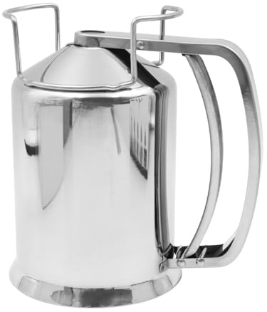 ZONADAH mjöldispenser, pannkaksdegdispenser med lock, bakverktyg av rostfritt stål, degblandare, degtratt för bakning i köket hemma