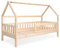 Ehrenkind® Hausbett | Kinderbett mit abnehmbaren Rausfallschutz aus Massivholz FSC® zertifziert inkl. Lattenrost | Hausbett 80x160 | Kinderbett 80x160 Natur