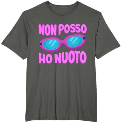 Nuotare Ragazza Nuotatrice Bambina Non Posso Ho Nuoto Maglietta