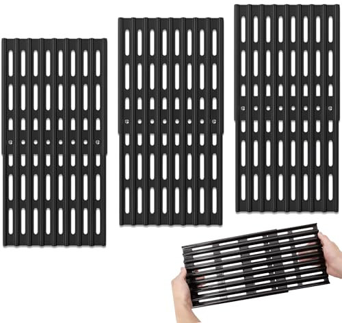 Juego de 3 rejillas de cocción ajustables – 20 cm de ancho, rejilla universal de repuesto para parrillas de barbacoa, parrillas universales para parrillas de gas, se extiende de 31 cm a 48 cm de