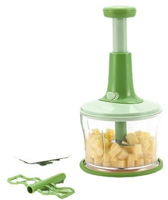 TUKRPQMRI Hachoir à viande domestique Batteur à œufs Purée d'ail Piler l'ail Machine alimentaire multifonctionnelle Déshydrateur de légumes Panier de vidange, trompette, vert clair, AF1433/5