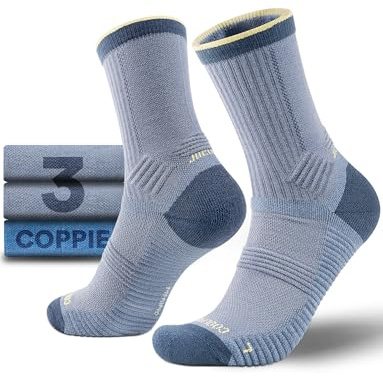 Juclise Calzini da trekking invernali senza cuciture in lana merino, traspiranti, anti-vesciche, ammortizzati e compressivi (IT, Numero, 42, 47, Regular, Regular, Denim leggero*2 + Denim)